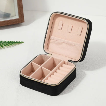 Velvet Travel Jewelry Box Organizer