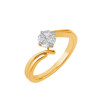 18K Gold & Diamond Ring For Women R1289PYD0009