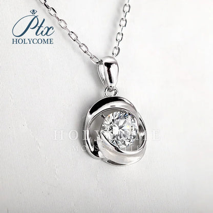 1CT D VVS Moissanite Pendant Necklace 925 Silver Women's Work Essential Great for Office Dates Parties Sparkle MB014 Pearl pulse Jewelry