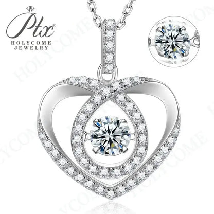 1CT D VVS Moissanite Pendant Necklace 925 Silver Women's Work Essential Great for Office Dates Parties Sparkle MB014 Pearl pulse Jewelry