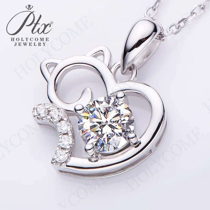 1CT D VVS Moissanite Pendant Necklace 925 Silver Women's Work Essential Great for Office Dates Parties Sparkle MB014 Pearl pulse Jewelry