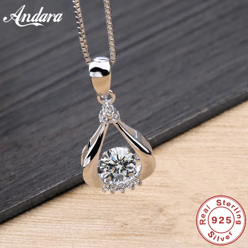 100% Silver 925 Jewelry Necklace Snowflake Zircon Pendant Women'S Necklace Chain Length 45cm 100% Silver 925 Jewelry Necklace Snowflake Zircon Pendant Women'S Necklace Chain Length 45cm