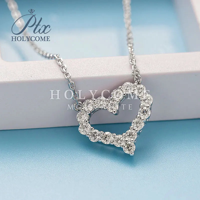 1CT D VVS Moissanite Pendant Necklace 925 Silver Women's Work Essential Great for Office Dates Parties Sparkle MB014 Pearl pulse Jewelry