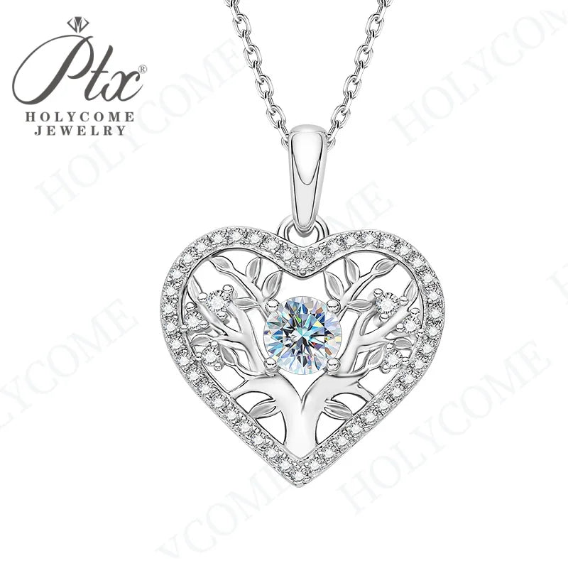 1CT D VVS Moissanite Pendant Necklace 925 Silver Women's Work Essential Great for Office Dates Parties Sparkle MB014 Pearl pulse Jewelry