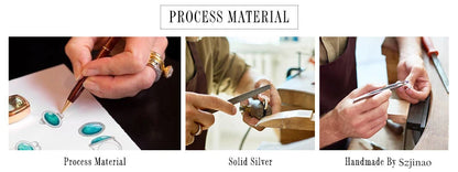 Szjinao Aquamarine Necklace Pendant For Women 14K Gold Pendants Gemstone Rectangle Viking Silver 925 Jewelry Engagement GIFT