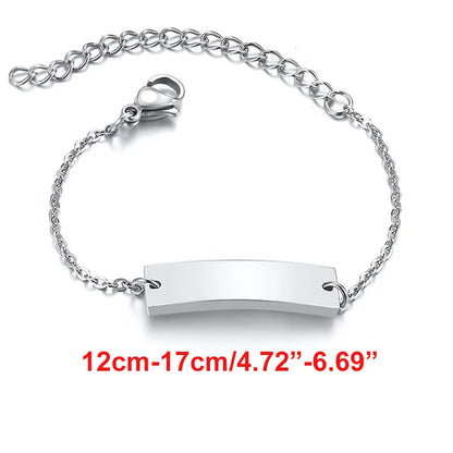 Custom Engrave Name Birth Date Bracelets,Personal Birthday Gift to Little Boy Girls Girl Boy BR-767S