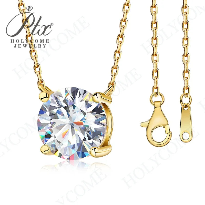 1CT D VVS Moissanite Pendant Necklace 925 Silver Women's Work Essential Great for Office Dates Parties Sparkle MB014 Pearl pulse Jewelry