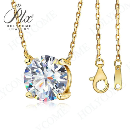 1CT D VVS Moissanite Pendant Necklace 925 Silver Women's Work Essential Great for Office Dates Parties Sparkle MB014 Pearl pulse Jewelry