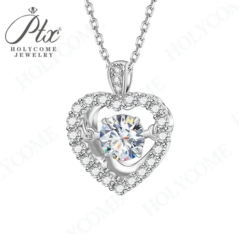 1CT D VVS Moissanite Pendant Necklace 925 Silver Women's Work Essential Great for Office Dates Parties Sparkle MB014 Pearl pulse Jewelry