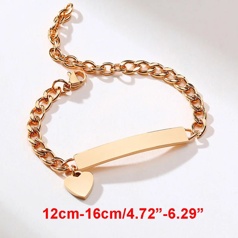 Custom Engrave Name Birth Date Bracelets,Personal Birthday Gift to Little Boy Girls Girl Boy BR-781R