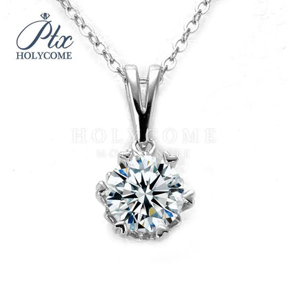 1CT D VVS Moissanite Pendant Necklace 925 Silver Women's Work Essential Great for Office Dates Parties Sparkle MB014 Pearl pulse Jewelry