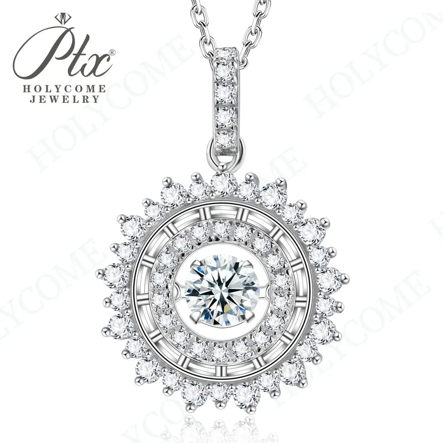 1CT D VVS Moissanite Pendant Necklace 925 Silver Women's Work Essential Great for Office Dates Parties Sparkle MB014 Pearl pulse Jewelry