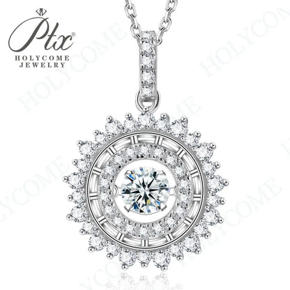 1CT D VVS Moissanite Pendant Necklace 925 Silver Women's Work Essential Great for Office Dates Parties Sparkle MB014 Pearl pulse Jewelry