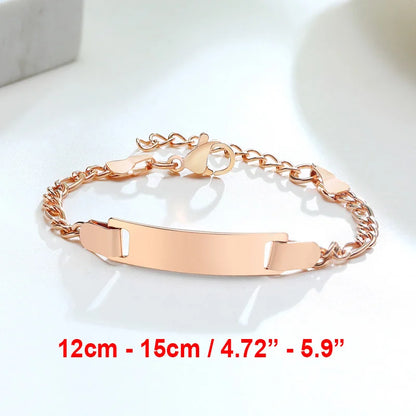 Custom Engrave Name Birth Date Bracelets,Personal Birthday Gift to Little Boy Girls Girl Boy BR-798R