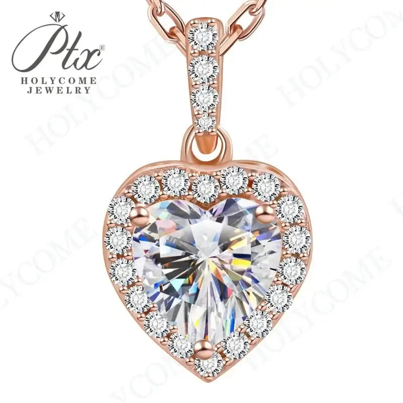 1CT D VVS Moissanite Pendant Necklace 925 Silver Women's Work Essential Great for Office Dates Parties Sparkle MB014 Pearl pulse Jewelry