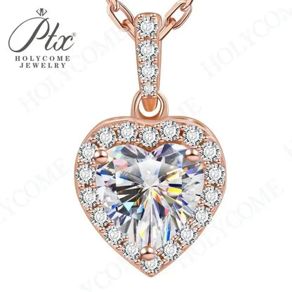 1CT D VVS Moissanite Pendant Necklace 925 Silver Women's Work Essential Great for Office Dates Parties Sparkle MB014 Pearl pulse Jewelry