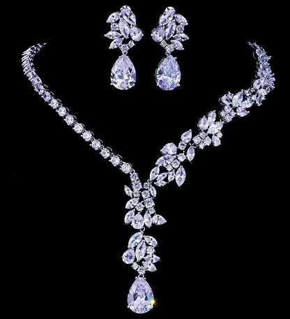 Emmaya New Unique Design Choker Necklace Stud Earrings Bridal Jewelry Sets Wedding Accessories Dropship