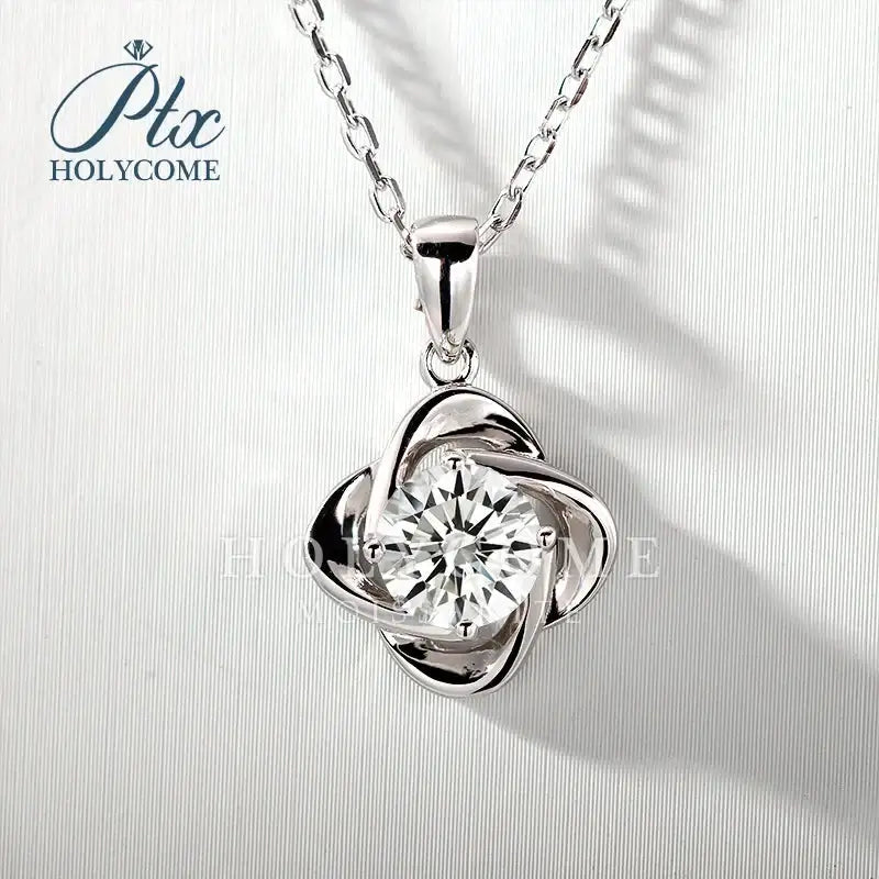 1CT D VVS Moissanite Pendant Necklace 925 Silver Women's Work Essential Great for Office Dates Parties Sparkle MB014 Pearl pulse Jewelry