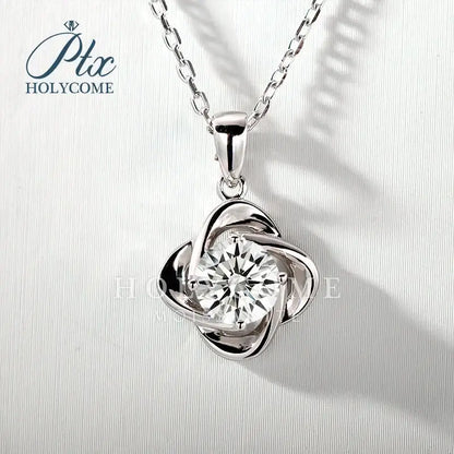 1CT D VVS Moissanite Pendant Necklace 925 Silver Women's Work Essential Great for Office Dates Parties Sparkle MB014 Pearl pulse Jewelry