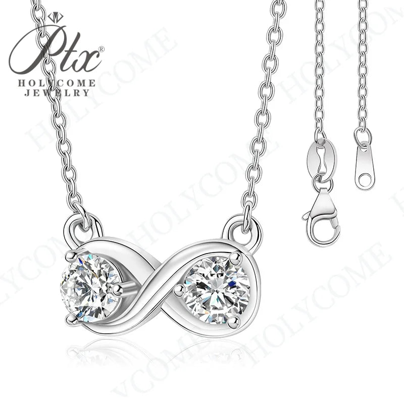 1CT D VVS Moissanite Pendant Necklace 925 Silver Women's Work Essential Great for Office Dates Parties Sparkle MB014 Pearl pulse Jewelry