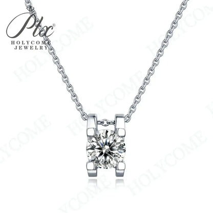 1CT D VVS Moissanite Pendant Necklace 925 Silver Women's Work Essential Great for Office Dates Parties Sparkle MB014 Pearl pulse Jewelry