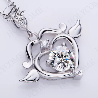 1CT D VVS Moissanite Pendant Necklace 925 Silver Women's Work Essential Great for Office Dates Parties Sparkle MB014 Pearl pulse Jewelry