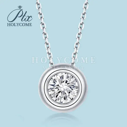 1CT D VVS Moissanite Pendant Necklace 925 Silver Women's Work Essential Great for Office Dates Parties Sparkle MB014 Pearl pulse Jewelry