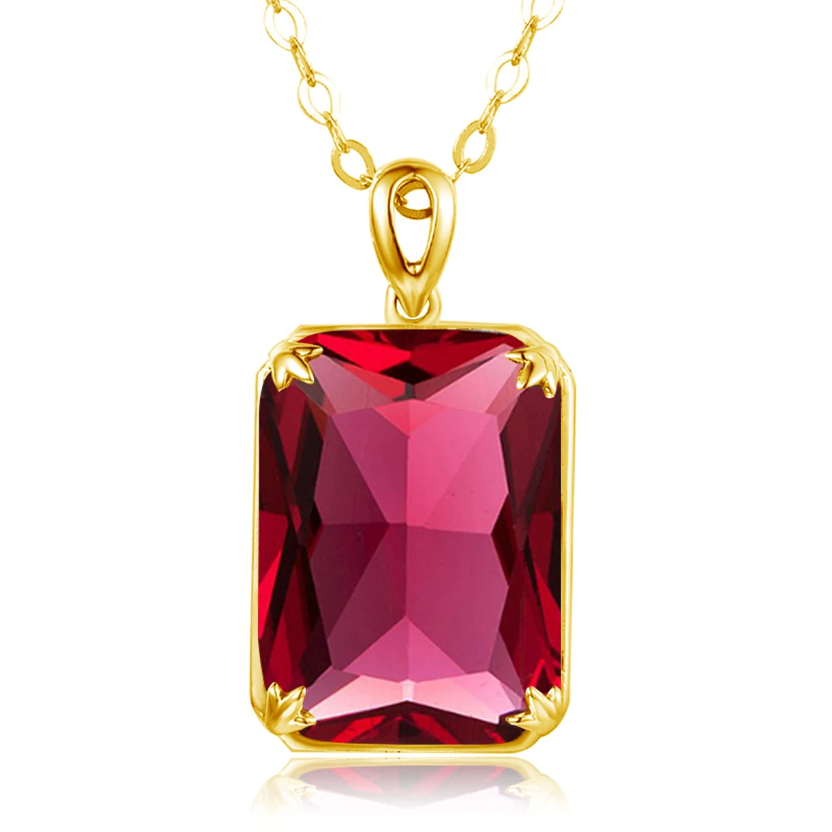 Szjinao Aquamarine Necklace Pendant For Women 14K Gold Pendants Gemstone Rectangle Viking Silver 925 Jewelry Engagement GIFT