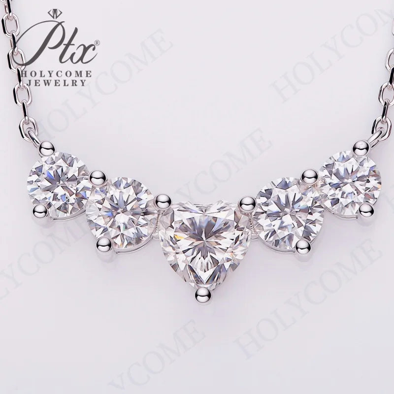 1CT D VVS Moissanite Pendant Necklace 925 Silver Women's Work Essential Great for Office Dates Parties Sparkle MB014 Pearl pulse Jewelry