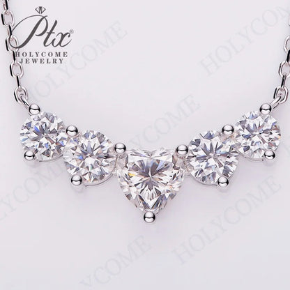 1CT D VVS Moissanite Pendant Necklace 925 Silver Women's Work Essential Great for Office Dates Parties Sparkle MB014 Pearl pulse Jewelry