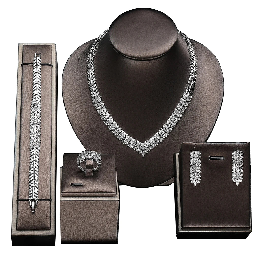 Hotsale  Bridal Jewelry Sets New Fashion Dubai Necklace Sets for Women Wedding Party Accessories