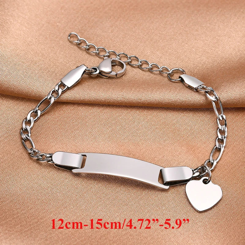 Custom Engrave Name Birth Date Bracelets,Personal Birthday Gift to Little Boy Girls Girl Boy BR-798S02