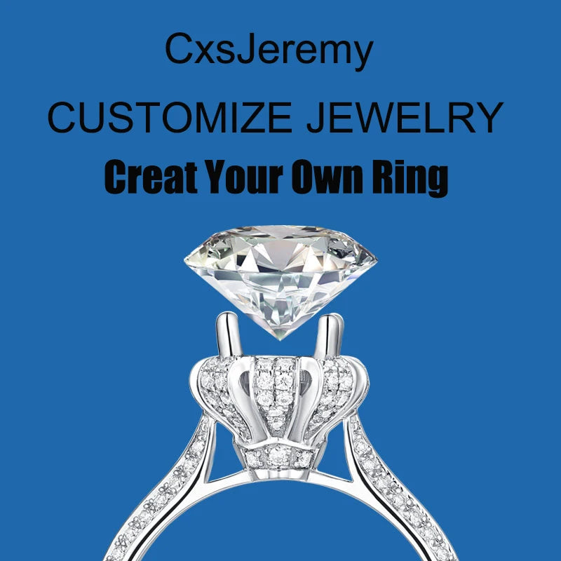 Customized S925 Silver Yellow Gold Plated 1.5ct 6*8mm Oval Cut Moissanite Engagement Ring For Women Wedding Band