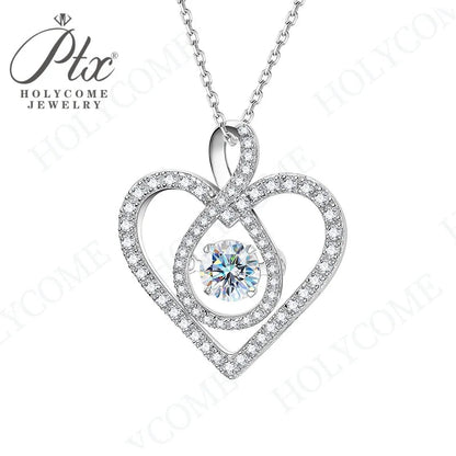 1CT D VVS Moissanite Pendant Necklace 925 Silver Women's Work Essential Great for Office Dates Parties Sparkle MB014 Pearl pulse Jewelry