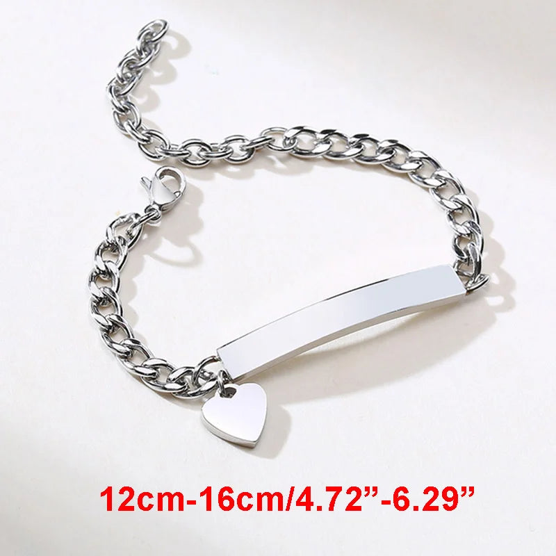 Custom Engrave Name Birth Date Bracelets,Personal Birthday Gift to Little Boy Girls Girl Boy BR-781S-12