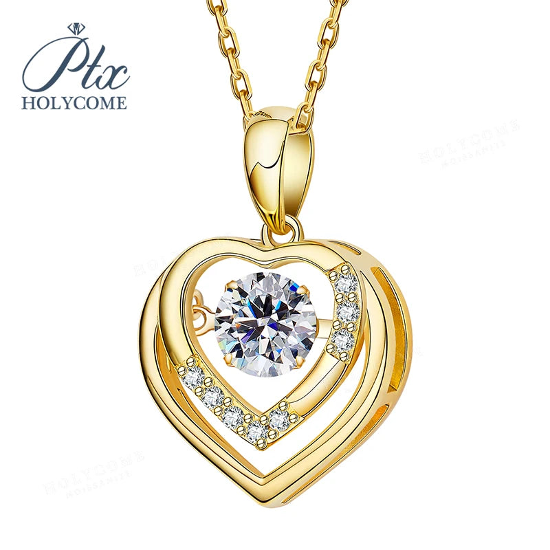 1CT D VVS Moissanite Pendant Necklace 925 Silver Women's Work Essential Great for Office Dates Parties Sparkle MB014 Pearl pulse Jewelry