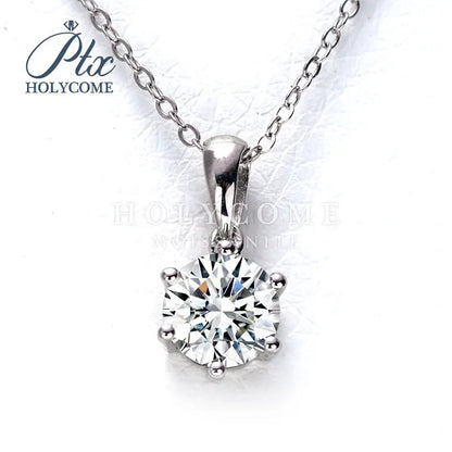 1CT D VVS Moissanite Pendant Necklace 925 Silver Women's Work Essential Great for Office Dates Parties Sparkle MB014 Pearl pulse Jewelry