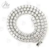 Hip-Hop 1 Row CZ Tennis Chain Moissanite Bracelet [6-9inch] Necklace[16-24inch] 925 Sterling Silver Drop Shipping Luxury Jewelry