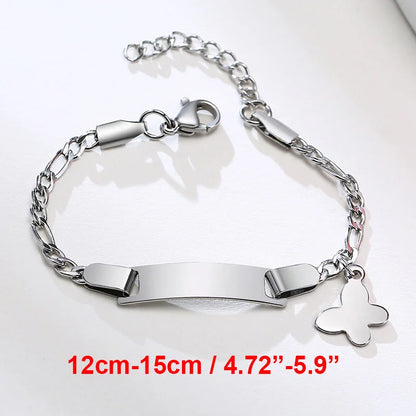 Custom Engrave Name Birth Date Bracelets,Personal Birthday Gift to Little Boy Girls Girl Boy BR-798S-1