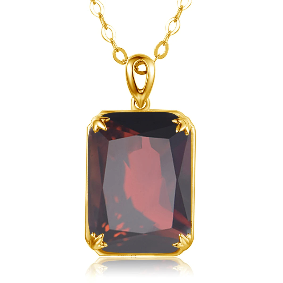 Szjinao Aquamarine Necklace Pendant For Women 14K Gold Pendants Gemstone Rectangle Viking Silver 925 Jewelry Engagement GIFT