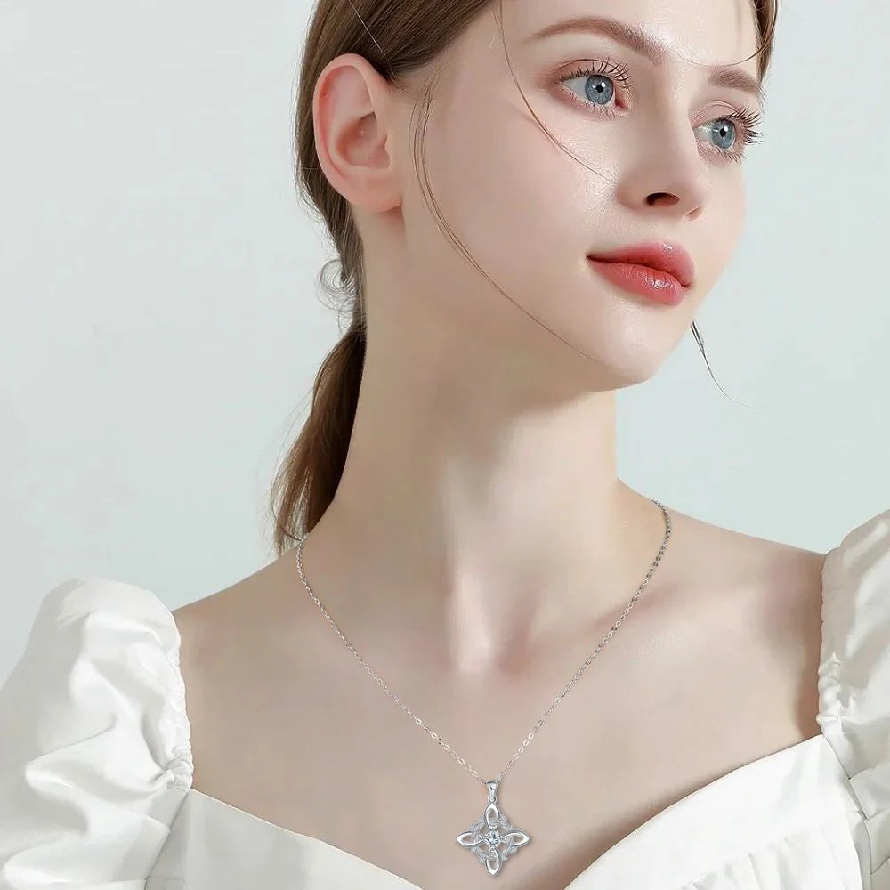 925 Thai Silver Classic Witch Knot Necklace