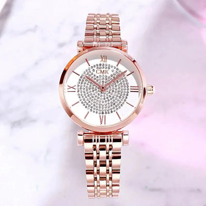 Luxury Crystal Women Bracelet Watches W440-Rose