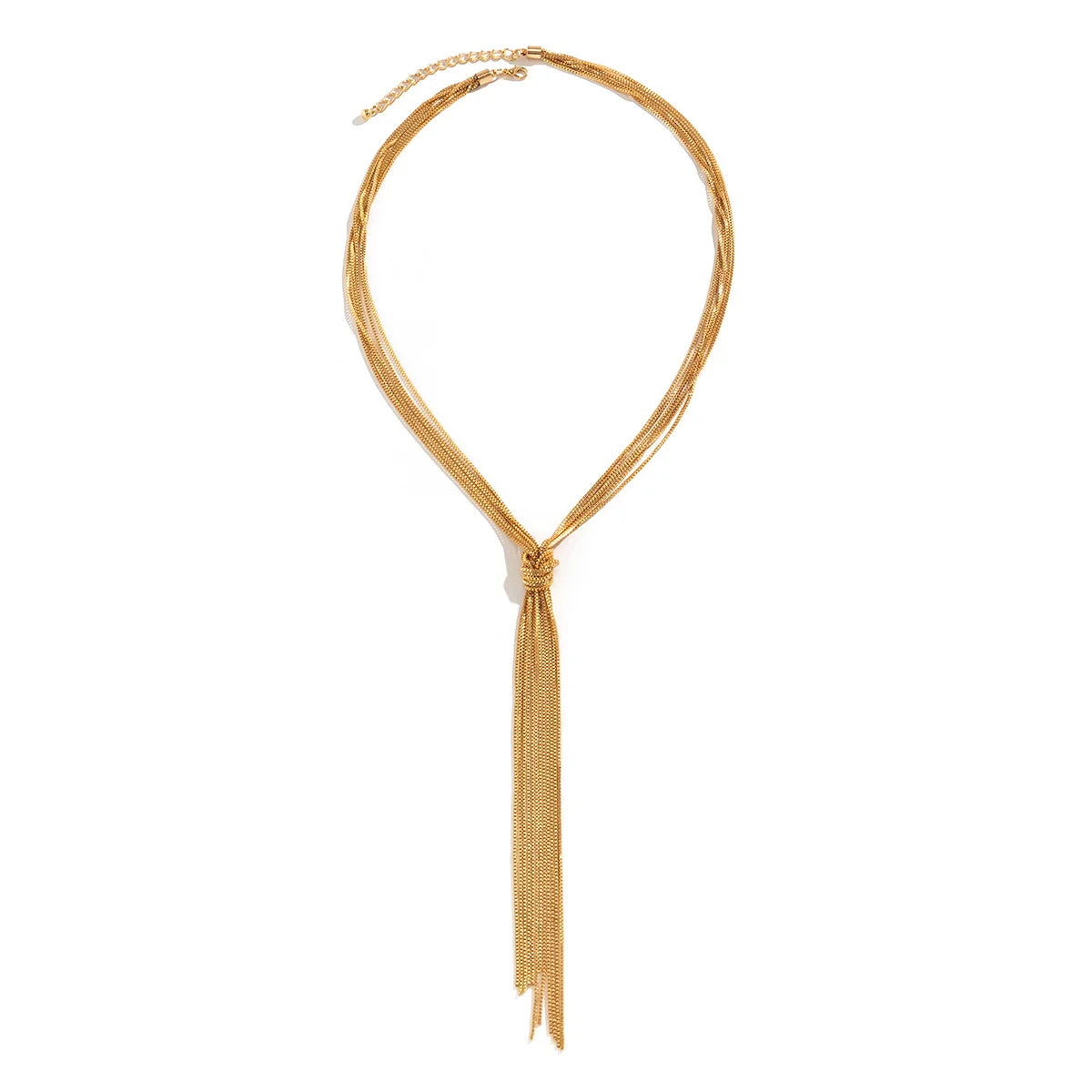 Long Chain Knotted Necklace for Women Trendy Charms Tassels Necklaces 2023 Fashion Wedding Neck Jewelry Accessories Female Girls