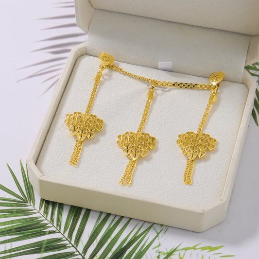 Gold-Plated Necklace Earrings Jewelry Set For Woman Fashion Charms Party Bridal Weddings Engagement Jewellery Gift