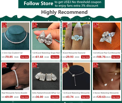 Luxury 10Carat Large Moissanite Diamond Ring 925 Silver Plated 18K Gold Eternity Engagement Ring  for Women Wedding Bridal Band