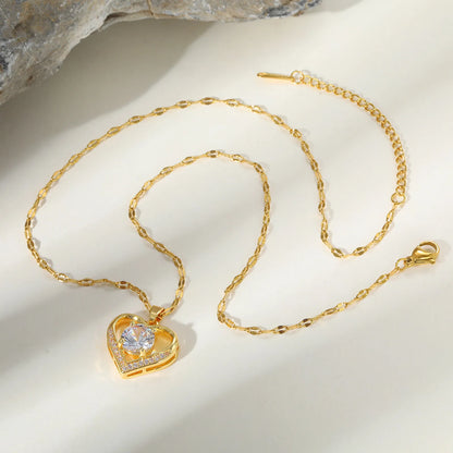 Vnox Dainty Heart Pendent Necklaces