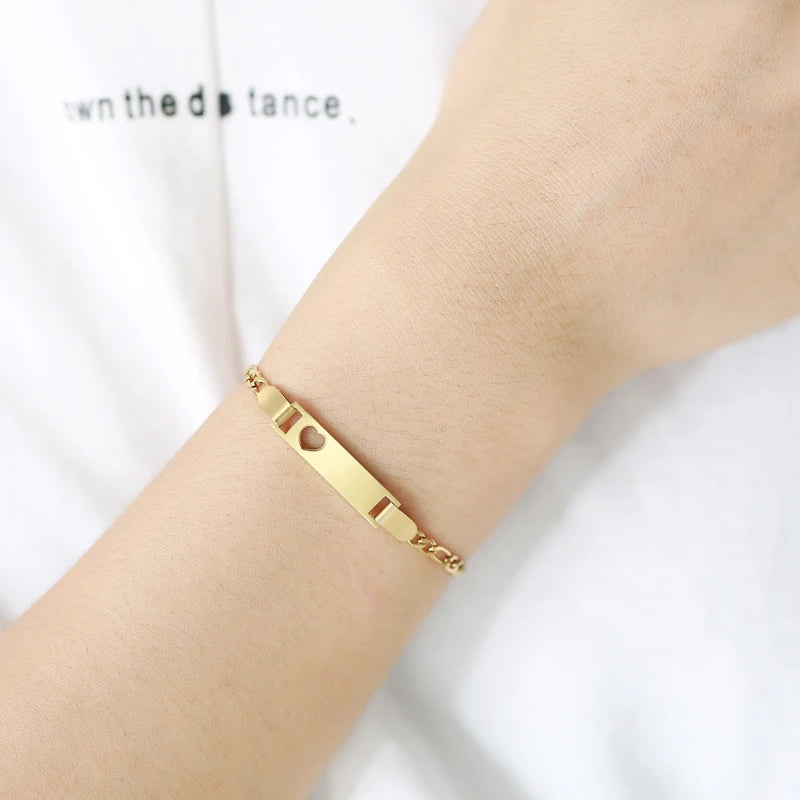 Custom Engrave Name Birth Date Bracelets,Personal Birthday Gift to Little Boy Girls