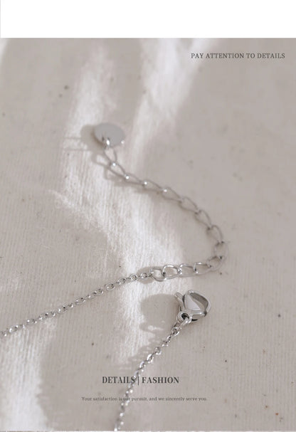 NiNice Necklaces for Women Stainless Steel Jewelry Original Heart Shaped Cubic Zirconia Pendant Engagement Wedding Gift Design