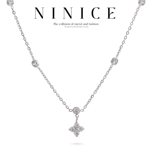 NiNice Necklaces for Women Stainless Steel Jewelry Original Heart Shaped Cubic Zirconia Pendant Engagement Wedding Gift Design