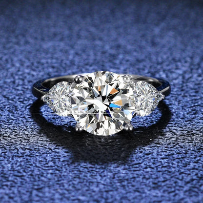 JoyceJelly Luxury Wedding Sterling 925 Silver Ring 3 Carat D-COLOR Moissanite Diamond Jewelry For Women Classic Four Claw Design